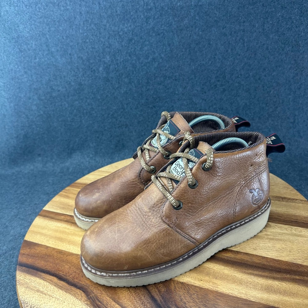 Georgia Boot Mens GB1222 5 Inch Chukka Wedge Brown Leather Boots Size 7 M - Picture 6 of 12